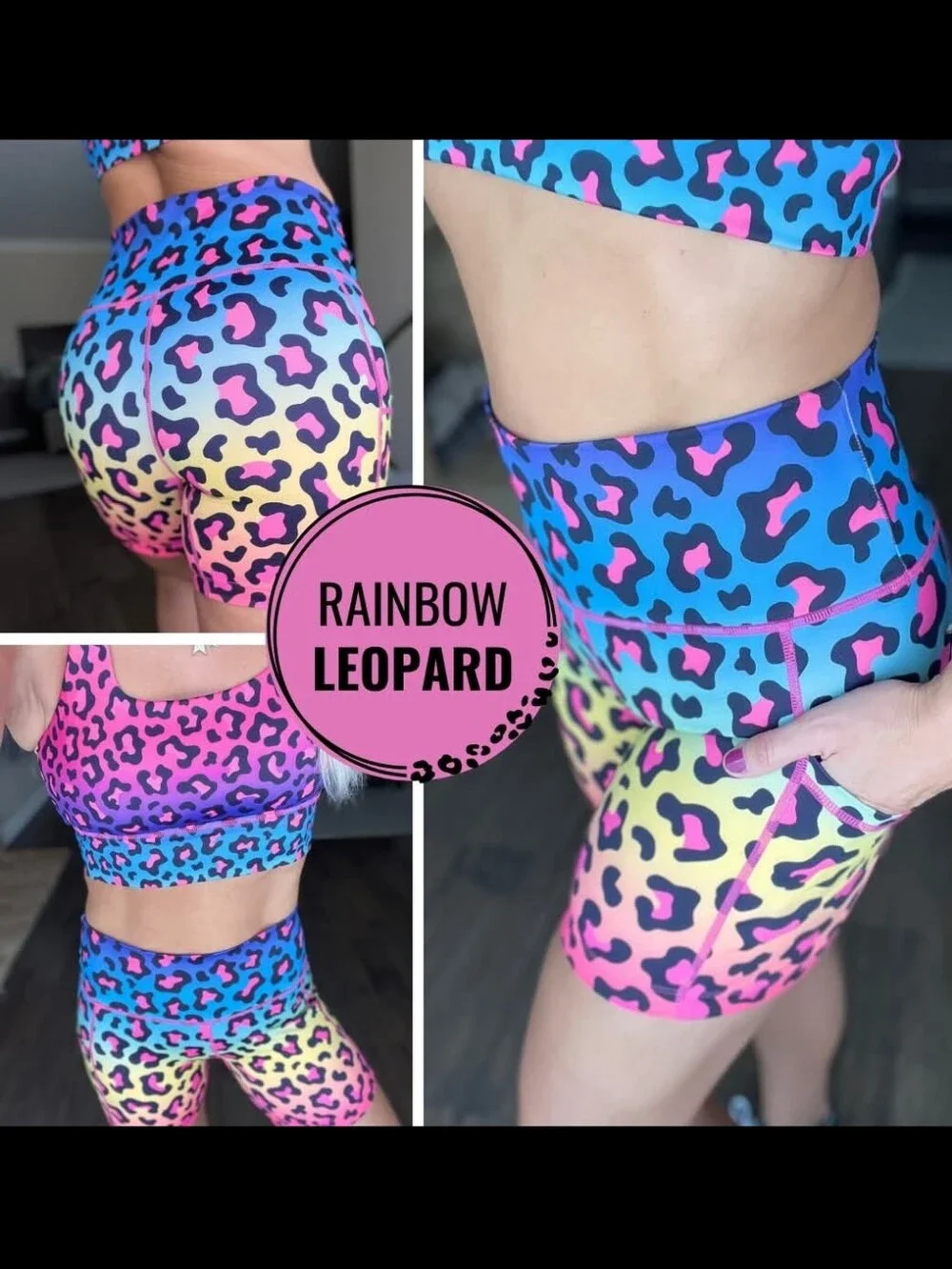 CVG Rainbow Leopard Shorts - Picture 6 of 6